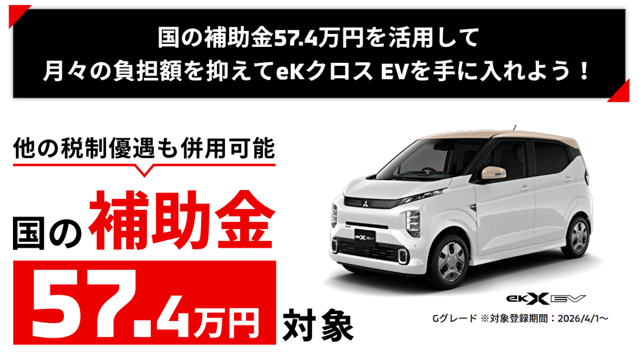 国の補助金57.4万円対象